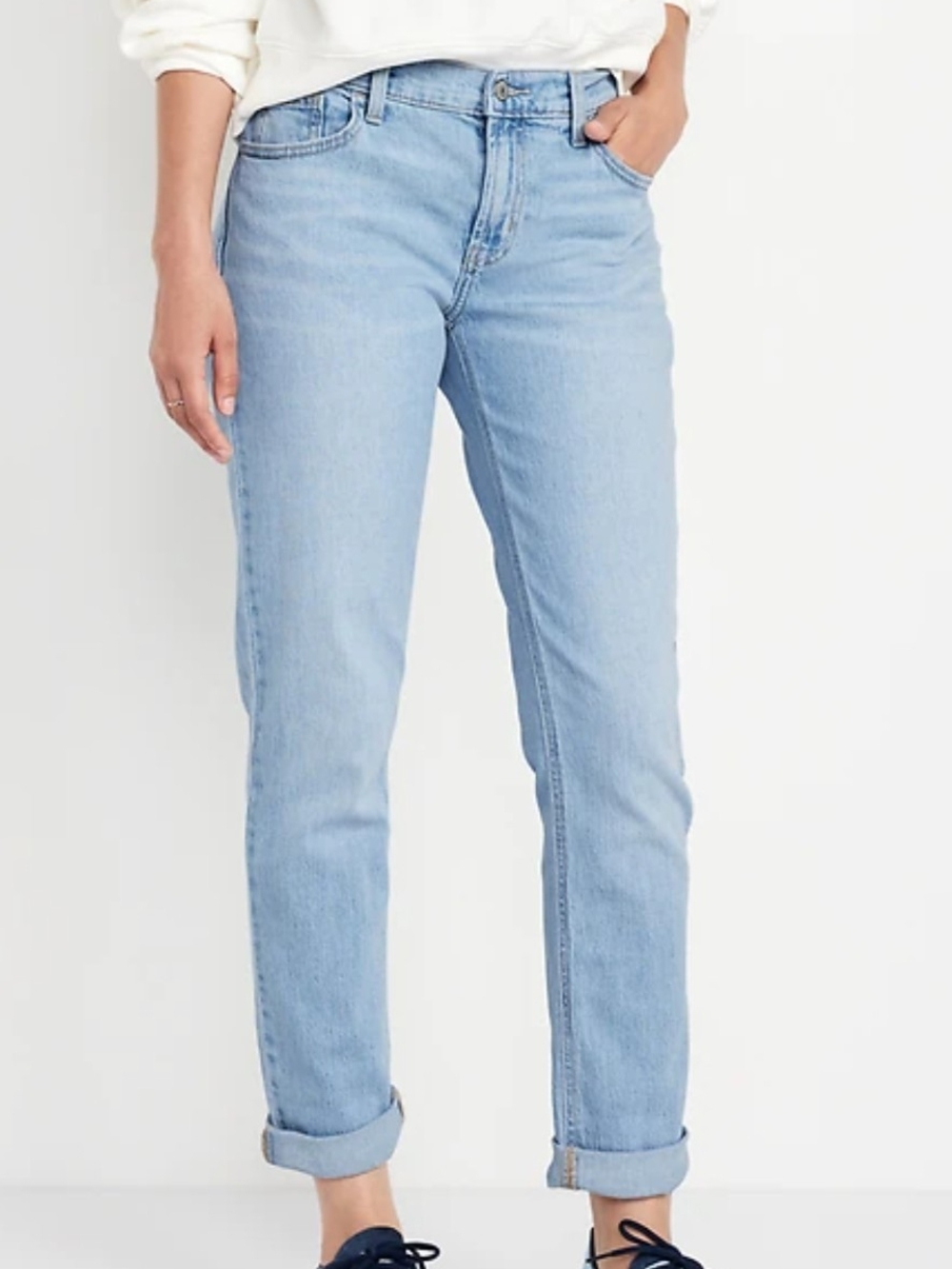 Old Navy Women's Light Wash WOW Boyfriend Jeans